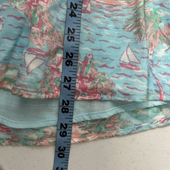 Kim Rogers Top Womens XXL Aqua Corivor Sleeveless‎ AOP Blouse - Picture 7 of 7